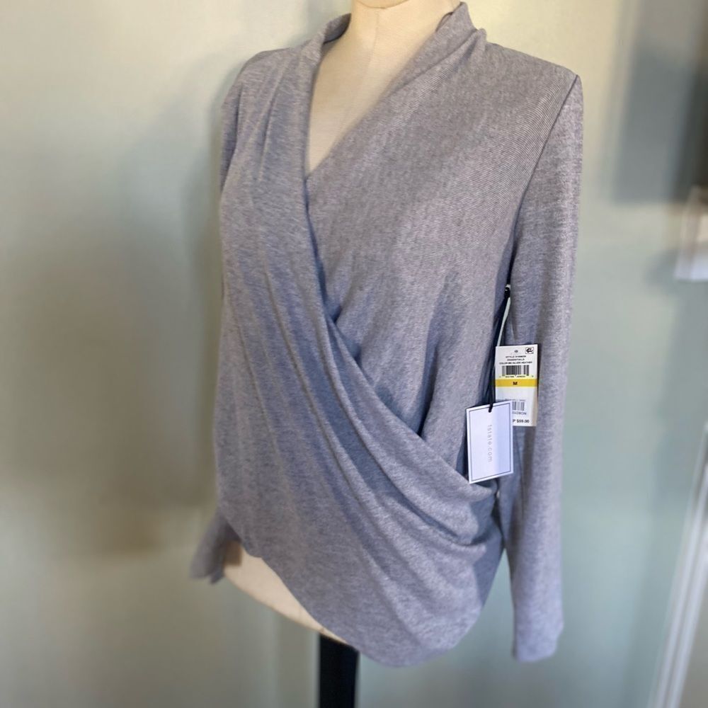 1.State Cross Front Knit Top sz M NWT